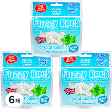 퍼지락 자일리톨 크리스탈 캔디 쿨민트향, 40g, 6개
