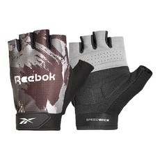 Reebok 銳步 速乾透氣健身手套, 迷彩灰, 1雙
