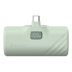 ADAM elements 亞果元素 LED 顯示口袋型行動電源 USB-C GRAVITY F5C 5000mAh, 綠色
