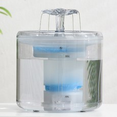 DING DONG PET 寵物水蓮花透明飲水機 2.6L + 濾心組, 單一顏色, 1套