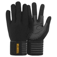 HELIOCELL 防滑運動手套雙手組, 1套, 黑色