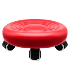 World Clean Plenty 移動式坐地工作椅, 1個, 紅色