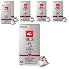 일리 네스프레소 캡슐커피 볼드 로스트 인텐소 룽고 그라운드, 5.7g, 10개입, 6개