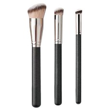 理享家 斜角粉底刷遮瑕刷組 - 專業美妝刷具套裝 打造無瑕精緻底妝, 170 + 270 + 370, 1組