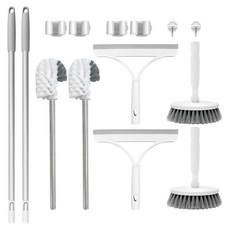 PIM 4種浴室清潔系統+2個簡易壁掛架+魔術掛鉤套裝, 2套, 混合顏色