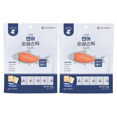 골드로니 반려동물 그대로 순살스틱 간식 30p, 연어, 8g, 2개