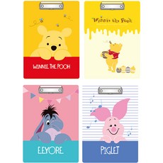 hM+ 迪士尼小熊維尼剪貼板, 隨機出貨, 4入