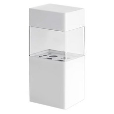 多功能晾曬防塵刷具桶 10.8 x 8.3 x 24.5cm 0.07kg, 簡約白, 1組