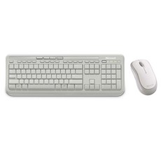 Microsoft 微軟 Wired 600 Desktop標準鍵盤滑鼠組, 白色,, 一般型