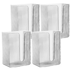 小麥購物 壁掛式紙巾盒 C217 186g, 透明白, 4個