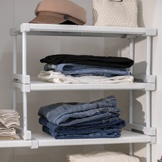 Living Gonggam Brin可調節長度衣櫃隔板置物架, 白色, 1個