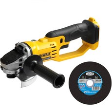 DEWALT 得偉 20V 125mm 充電式打磨機主體 DCG412N + Tyrolet 切割石藍色 125mm 34408687, 1套
