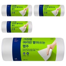 크린랩 여러 번 빨아쓰는 롤형 행주, 25개입, 4개