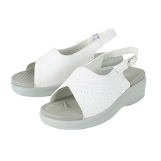 Dodo Partners 女性柔軟雙層氣墊厚底涼鞋, L(24~24.5cm), 白色