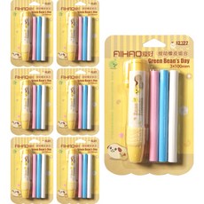 AIHAO 自動橡皮擦盒+橡皮擦替芯 3條組, 7套, 黃色的