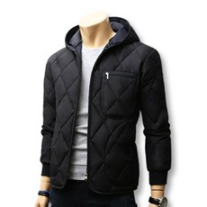 BLUEFORCE 男款輕量絎縫連帽長袖外套