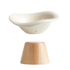 딩동펫 반려동물 코지 머쉬룸 세라믹 식기 대형, 화이트, 1개