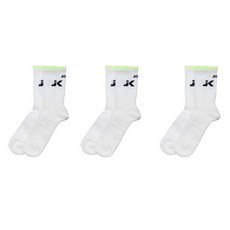 JOYKICK 中筒襪 3雙組, 白色, 3個