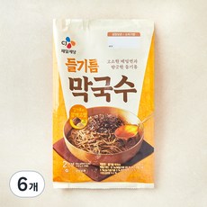 CJ제일제당 고소한 들기름 막국수, 356g, 6개
