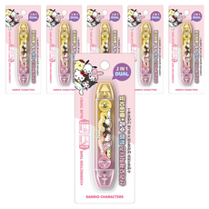 산리오캐릭터즈 듀얼 2in1 수정테이프 + 풀테이프 세트, 혼합색상, 6세트