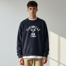 MCT Moon Collection 特殊棉質基本款寬鬆網球印花衛衣