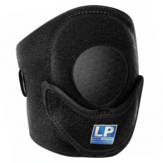 LP SUPPORT 可調式V型髕骨穩定透氣運動護膝 791CN, 1個, 黑色