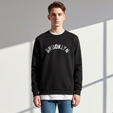 앤드류포맨 문컬렉션 남녀공용 BR클린 특양면 레터링 맨투맨