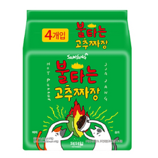 SAMYANG 三養 火辣青陽辣椒炸醬麵, 4入