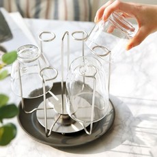 plala 圓形6孔瀝水杯架, 1個, 混合色