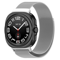 NUART Galaxy Watch 相容錶帶 快拆米蘭尼斯錶帶, 銀色, 1個