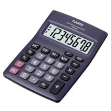 CASIO卡西歐 MW-8V 國家考試計算機 基本型計算器 清晰顯示 輕巧便攜, 1入