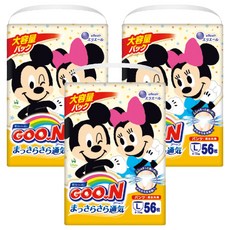 GOO.N 大王 日本製拉拉褲/尿布 迪士尼, L, 168片
