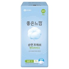 좋은느낌 좋은순면 데일리 팬티라이너, 일반, 75매입, 1개