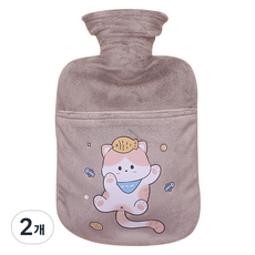 Ofel 簡約熱敷袋 灰色貓咪 S, 2個