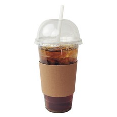 아이엔피 PET 아이스컵 바디 92mm + 돔타공뚜껑 + 홀더 + 빨대 세트, 535ml, 25개, 1세트