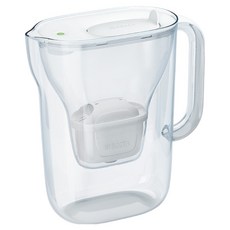 BRITA 濾水壺 白色 顧客自行安裝 + 基本濾芯 1入, Style Essential 濾水壺 2.4L