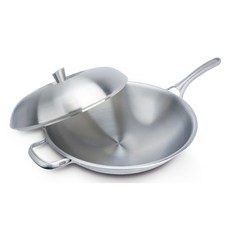 MiyAco 米雅可 典雅 316不銹鋼七層複合金炒鍋, 無鉚釘設計, 不藏汙納垢, 36cm, 1組