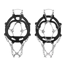 코멧 아웃도어 8포인트 논슬립 체인 아이젠, 블랙