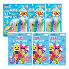 Pororo 兒童牙線 48p+碰碰狐兒童牙線 32p 套組, 3組