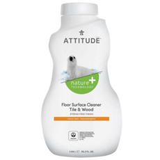 ATTITUDE 艾特優 地板瓷磚和木材表面清潔劑 柑橘味, 1.04L, 1瓶