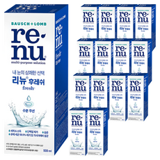 리뉴 후레쉬 렌즈 세정액, 500ml, 15개