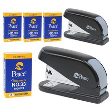 피스코리아 이지 스테플러 HD-75 + 리필 33호침 2p 세트, 블랙, 2세트