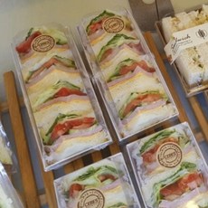 長方形三明治盒, 100個, 白色