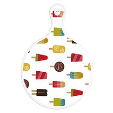 Roem Design 雙面圓形上菜砧板 硬質, 藍色格紋, 1個