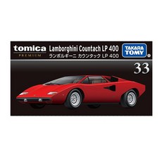 TOMICA TAKARA TOMY PREMIUM 33 蘭博基尼 Countach LP 400, 紅色, 1盒