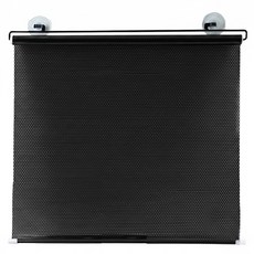 吸盤式自動伸縮遮陽簾, 黑色, 1個