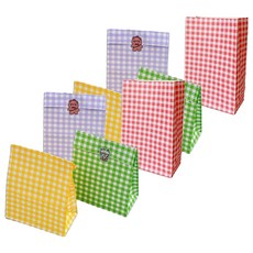 文具談 格紋禮品紙袋 包裝袋, 100個, 隨機出貨