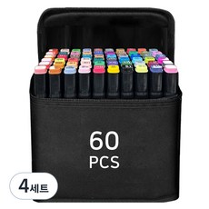 다다 알콜유성 트윈마카펜 60종 세트, 4세트, 60색