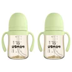 유비맘 시그니처 빨대컵, 200ml, 2개, 멜론