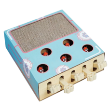 T.N.A. 悠遊 抓抓貓瘋狂玩具盒，松木，瓦楞紙，36cm*26cm*6cm, 混合顏色, 1個